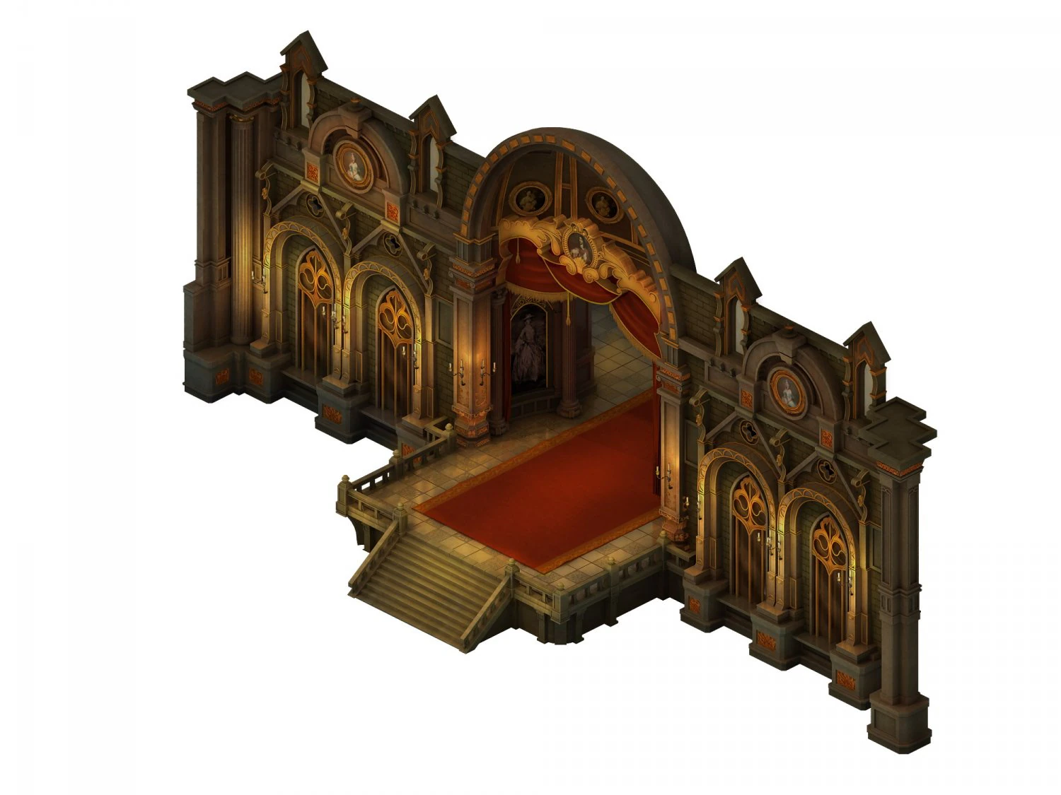 city churches - entrance 3D Model .c4d .max .obj .3ds .fbx .stl .blend