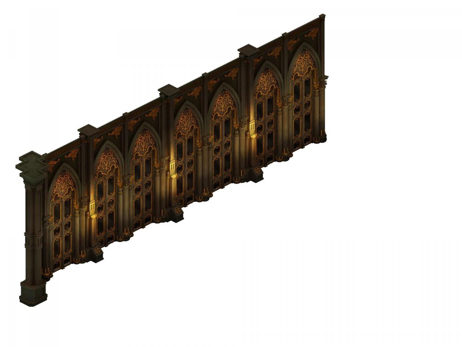 city churches - walls 3D Model .c4d .max .obj .3ds .fbx .stl .blend