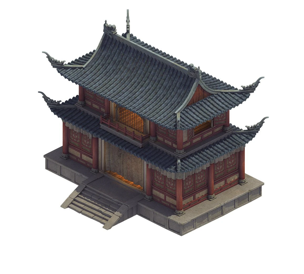 city - inn 12 3D Model .c4d .max .obj .3ds .fbx .stl .blend 