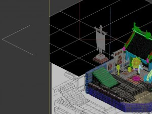 game model - city - barber shop 3D Model