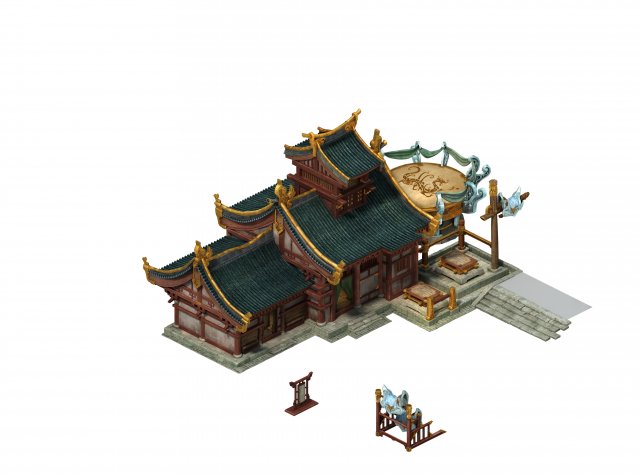 game model - the city - ride pet shop 3D Model .c4d .max .obj .3ds .fbx .stl .blend 
