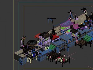 game model - city food market Modelo 3D