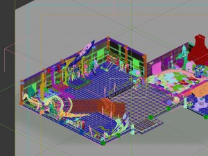 game model - city - library indoor 3D Model
