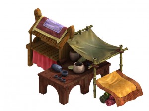 city - small shops 3D Model