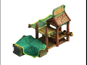 cidade - pequenas lojas 03 Modelo 3D