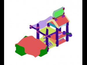 city - small shops 03 3D Model