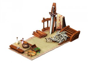 game model - city - small booth Model 3D