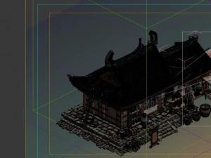 game model - city - small grocery store 3D Model