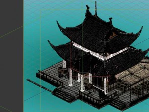 game model - city - pharmacy 3D Model