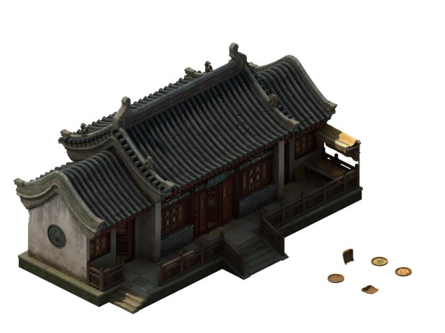 game model - city pharmacies thousand chi church 3D 모델 .c4d .max .obj .3ds .fbx .stl .blend 