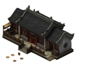 game model - city pharmacies thousand chi church 3D 모델