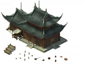 game model - city - grocery store 3D Model