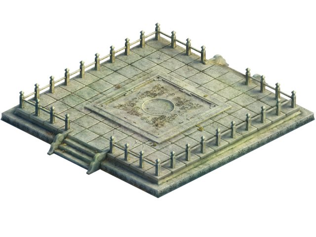 city - center sightseeing platform 3D 모델 .c4d .max .obj .3ds .fbx .stl .blend
