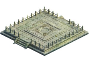 city - center sightseeing platform 3Dモデル