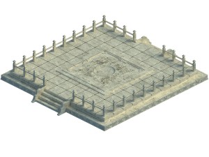 city - center sightseeing platform 3D 모델
