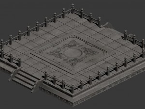 city - center sightseeing platform 3D 모델