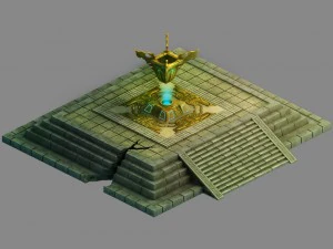 pusat kota - pecahnya altar Model 3D