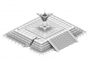 city center - rupture altar 3D Model