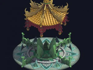 decoração do centro da cidade - fortuna primavera 01 Modelo 3D