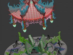 city center decoration - fortune spring 01 3D Model