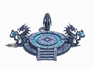 city center decoration - dragon altar 3D Model