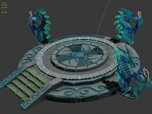 city center decoration - dragon altar 3D Model