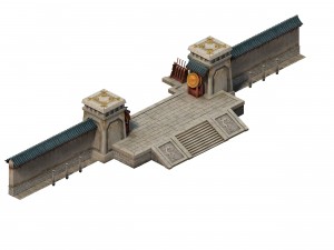 game model - the main city of the city gate 3D Model