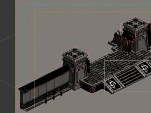 game model - the main city of the city gate Model 3D