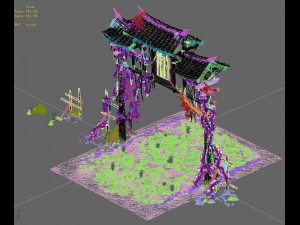 western sichuan river - the village gate 3D Model