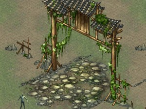 western sichuan river - the village gate 3D Model