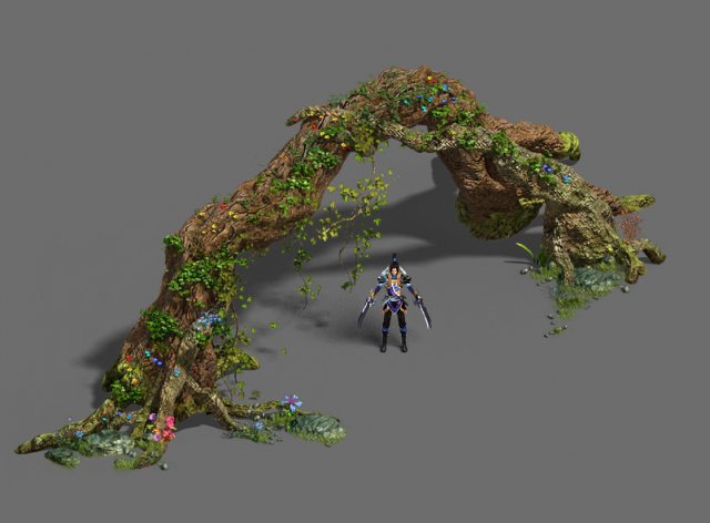 western sichuan river - tree arch 3D मॉडल .c4d .max .obj .3ds .fbx .stl .blend 