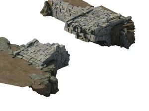 village - broken stone bridge 3D Model