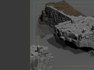 village - broken stone bridge 3D Модель