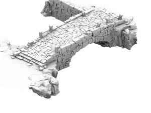 village - stone bridge Modello 3D