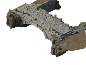 village - stone bridge Modello 3D