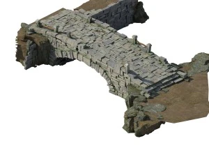 village - stone bridge 3D Model