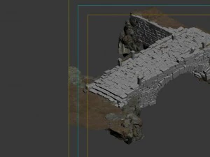 village - stone bridge 3D Model