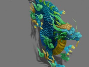large city - city gate statue Model 3D