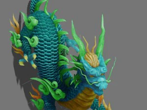 large city - city gate statue 3D Model