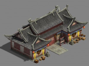large city - pawnshop Modello 3D