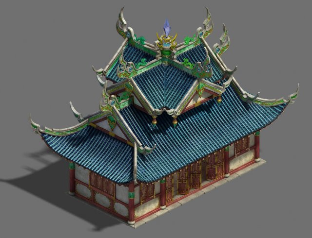 large city - palace 03 3D Модель .c4d .max .obj .3ds .fbx .stl .blend 