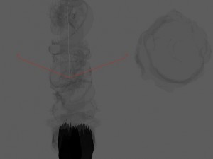 large city square - long column 3D Модель