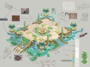 large city square - stairs 3Dモデル