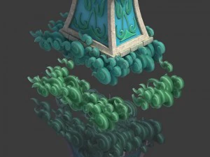 large city square - tower 3D Model
