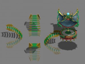 large city square - pavilion Modelo 3D