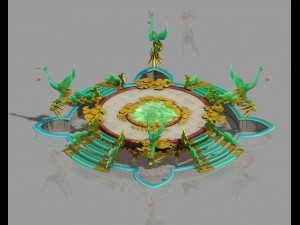 large city square - center decoration 3D 模型