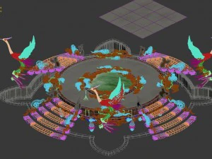 large city square - center decoration 3D Model