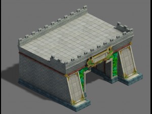 large city - city gate 3D Модель