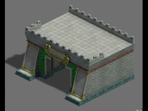 large city - city gate 3D Model