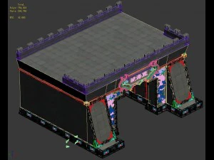 large city - city gate 3D Model